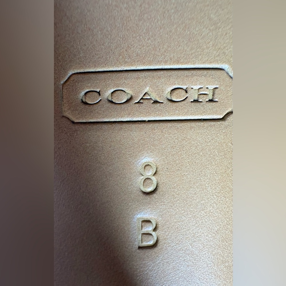 Coach Cary Platform Ankle Booties Legacy Collection Cognac Leather w/ Tassel Zip - Picture 10 of 13